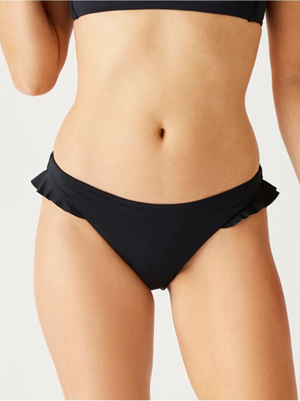 Carve Designs Bev Side Ruffle Bikini Bottoms Black Size Medium M